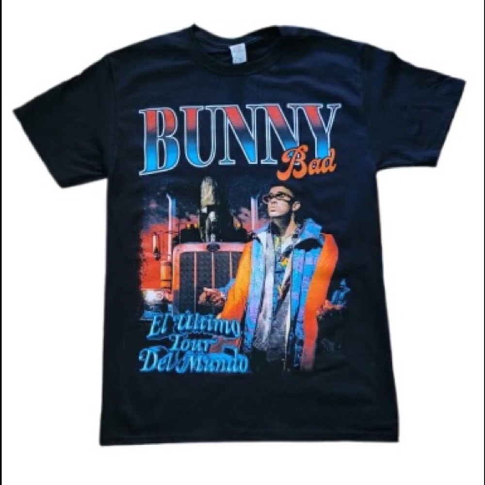 Bad Bunny black T-shirt YHLQSMDLG unisex hip hop